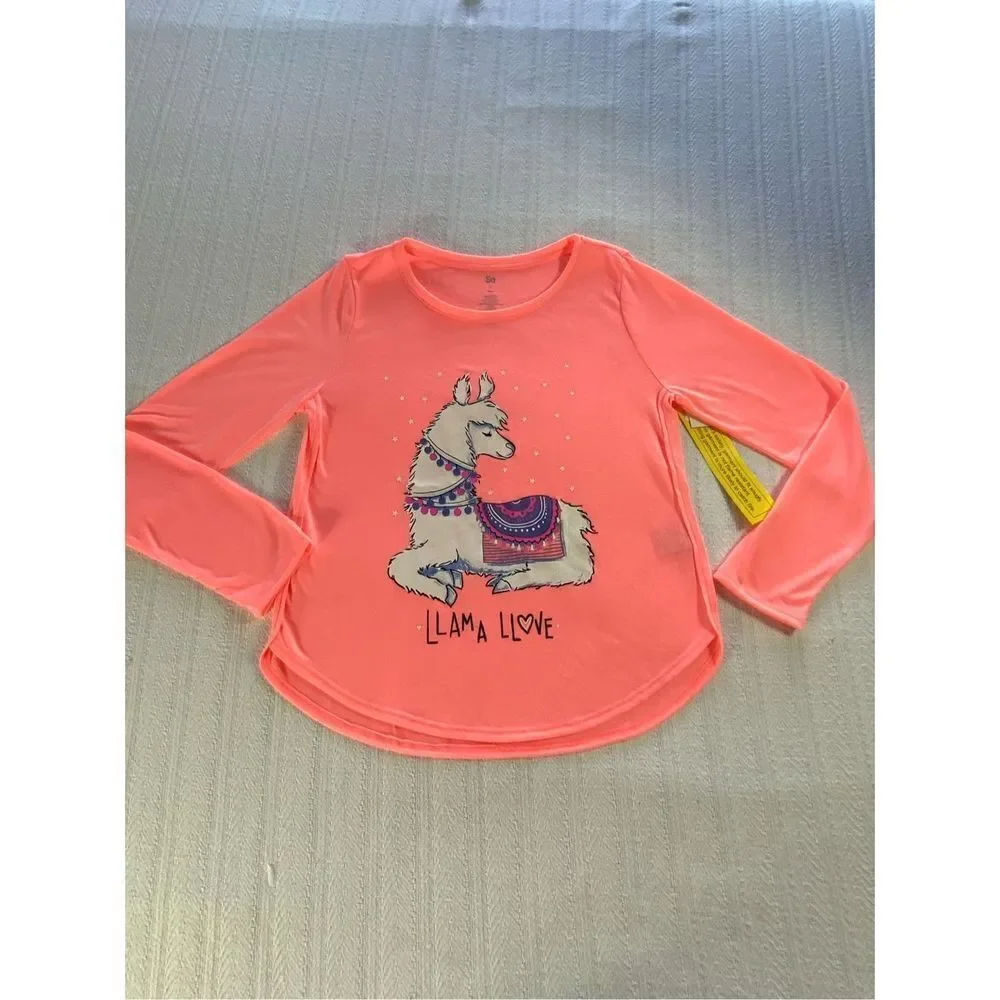 SO Girls SIZE 16 LLAMA LOVE 3-Piece Tunic & Thermal Leggings Pajama Set with Soc